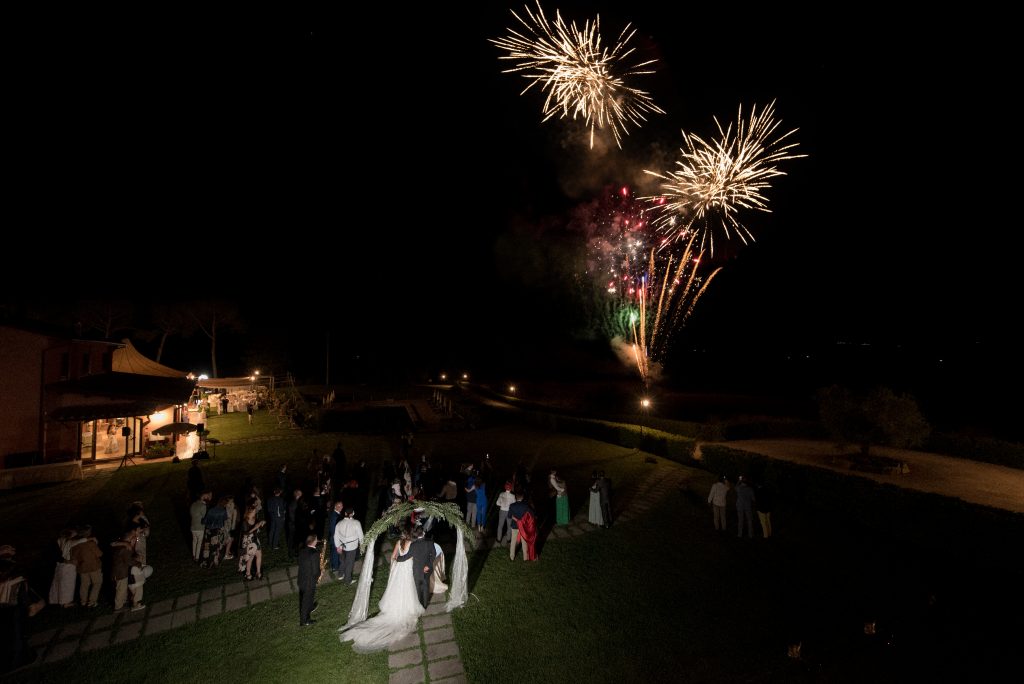 fuochi artificiali matrimonio